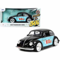 Jada 31382 1-24 Diecast Series 1959 Volkswagen Beetle Model Car with I Love the 50s Graphics,