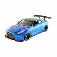 Brian\'s Nissan GTR Skyline R34 Silver/Blue \Fast & Furious\ Movie 1/24  Diecast Model Car by Jada 