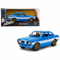 Jada Toys 99572 1-24 1970 Brians Ford Escort Fast & Furious Movie Diecast Model Car - Blue wi