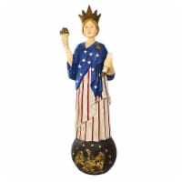 Patriotic Lady Liberty Paper Torch Americana July Fourth Td5019