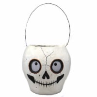 Halloween Skull Bucket Paper Velum Eyes Spooky Tj8658
