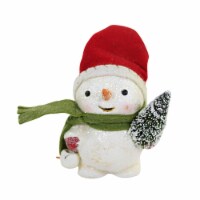Christmas Stocking Cap Snowman Paper Pulp Bottle Brush Tree Carrot Nose Ma0406