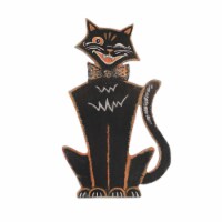 Halloween Kit Cat Dummy Board Wood Retro-Looking Black Kitten Bb0302