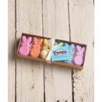 Easter Peeps Bunny Ornaments Set/6 Resin Candy Decorations Ready To Hang Pe1102