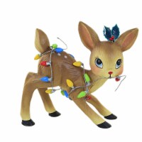 Christmas Decking The Halls Reindeer Polyresin Tangled In Strand Tj1312