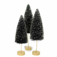 Bethany Lowe Back To Black Trees Sisal Halloween Bottle Brush Set Lc1629