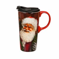 Tabletop Santa Travel Mug Ceramic Christmas Claus Beverage Cup 3Ctc019611