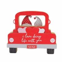 Valentine's Day Gnomes With Red Truck Mdf Hearts Love Xoxo 8Taw442