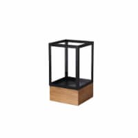 Bambeco 14 in Metal Lantern w Wood Base Perspective: Main