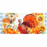 Home & Garden Gingham Turkey Switch Mat Rubber Sassafras Thanksgiving 431993