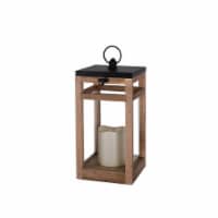 Bambeco Wood Lantern with LED Candle Perspective: Main