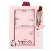iFab Crossbody Wallet & Phone Pouch - Pink Perspective: Main