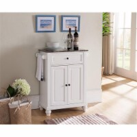 KB K04-WH 34 x 28 x 15 in. Kitchen Island - White
