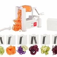 Paderno World Cuisine 6-Blade Spiralizer with Brush Perspective: Main