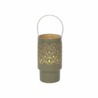 Flora Bunda YC20760E-OLIVE 8IN LED Shell Ceramic Lantern