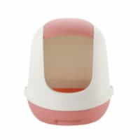 Richell 60025 PAW TRAX Dome Hooded Cat Litter Box - Pink