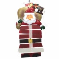 Christmas Santa With Toy Bag Mobile Metal Handcrafted Glass Geblueg517