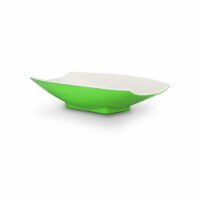 Bon Chef 53704-2ToneLime 16 x 9 x 3.5 in. Melamine Curves Bowl with Lime Outside & White Insi