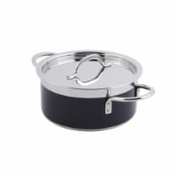 Bon Chef 60301BLACK 8.62 x 3.87 in. Classic Country French Collection 3 quart Pot with Cover,