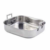 Bon Chef 60010CLDHF 16.37 x 14.06 x 4 in. Cucina Rotisserie Pan Hammered, 10 quart