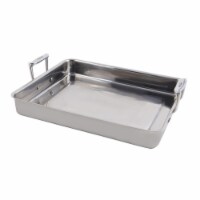 Bon Chef 60012 14.75 x 12 x 2.25 in. Cucina Stainless Steel Large Food Pan with Handles, 5 qu