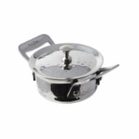 Bon Chef 60026HF 4.25 in. dia. Cucina Round Dish Hammered with Lid, 8 oz