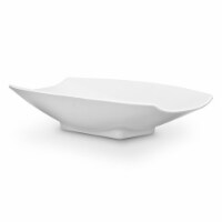 Bon Chef 53705White 21 x 12.12 x 4.25 in. Melamine Curves Bowl with All White , 160 oz - 5 qu