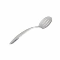 Bon Chef 9458HF 13.5 in. EZ Use Banquet Serving Slotted Spoon with Hammered Pattern