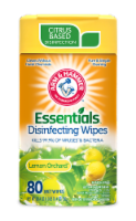Arm and Hammer Essentials Disinfecting Wipes Lemon Orchard