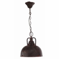 Vintage Industrial Rustic Blackened Metal Farmhouse 84 inch Chain Pendant Light