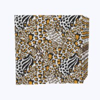 Napkin Set, 100% Polyester, Set of 12, 18x18", Abstract Leopard Skin