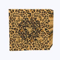 Napkin Set, 100% Polyester, Set of 12, 18x18", Abstract Leopard Spots