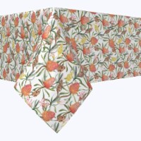 Square Tablecloth, 100% Polyester, 84x84", Australian Tropical Flowers