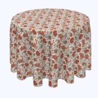 Round Tablecloth, 100% Polyester, 114" Round, Autumn Paisley