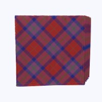 Napkin Set, 100% Polyester, Set of 12, 18x18", Autumn Tartan Plaid