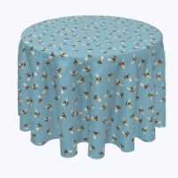 Round Tablecloth, 100% Polyester, 108" Round, Bumble Bee Toss Blue