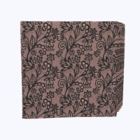 Napkin Set, 100% Polyester, Set of 4, 18x18 , Lace Floral Drawing