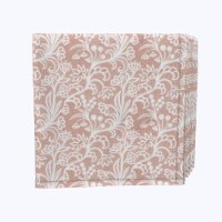 Napkin Set, 100% Polyester, Set of 12, 18x18", Lace Flower Crochet