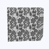 Napkin Set, 100% Polyester, Set of 12, 18x18", Lace Flowers & Leaves