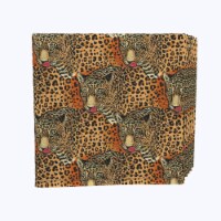 Napkin Set, 100% Polyester, Set of 4, 18x18 , Leopards
