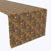 Table Runner, 100% Polyester, 12x72", Leopards