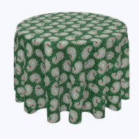 Round Tablecloth, 100% Polyester, 120" Round, Oriental Paisley