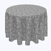 Round Tablecloth, 100% Polyester, 114" Round, Ornamental Lace Flowers