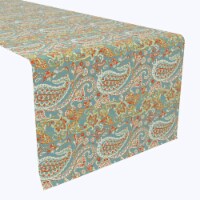 Table Runner, 100% Polyester, 12x72", Vintage Paisley Damask