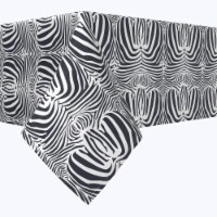 Square Tablecloth, 100% Polyester, 54x54", Zebra Skin