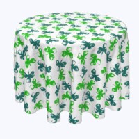 Round Tablecloth, 100% Polyester, 102" Round, Brush Stroke Pretty Clovers