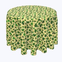 Round Tablecloth, 100% Polyester, 96" Round, Checkmate Clover Squares