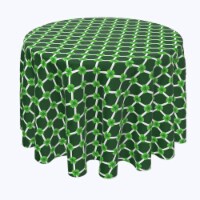 Round Tablecloth, 100% Polyester, 96" Round, Classic Paddy Rhombus