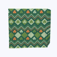 Napkin Set, 100% Polyester, Set of 4, 18x18 , Irish Sweater Argyle