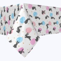 Rectangular Tablecloth, 100% Polyester, 60x84", Energizer Bunnies and Eggs